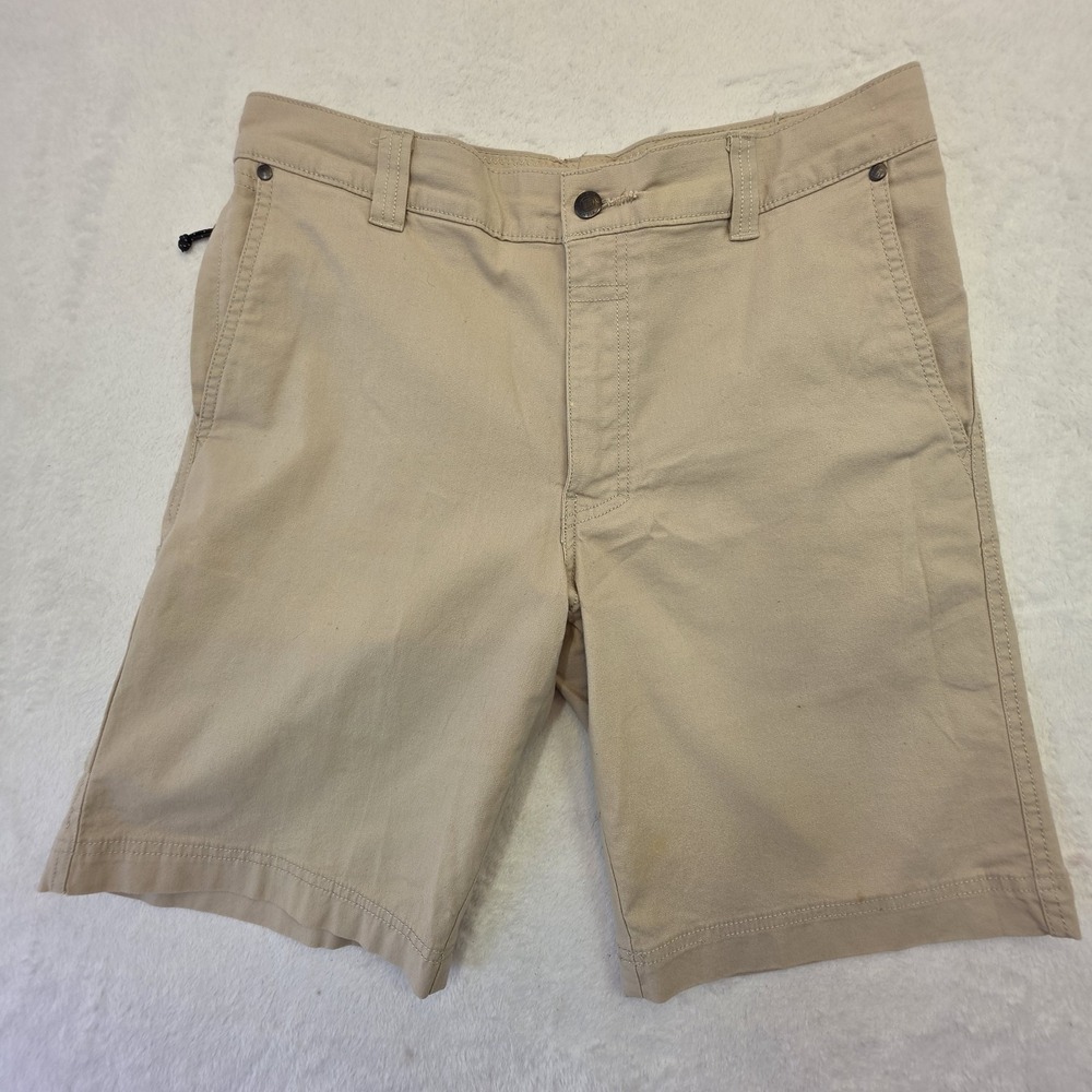 Columbia Men's Khaki Chino Shorts Regular Fit Stretch Approx 34x10 Beige